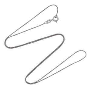 Estate Italy Sterling Silver 925 0.6mm Box Chain Necklace 18"